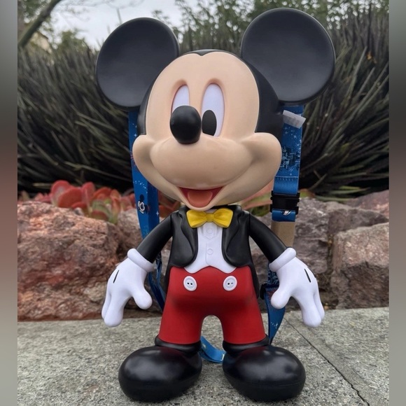 Talking Moving Mickey Mouse Popcorn Bucket Disneyland 70th Celebration - Picture 3 of 3